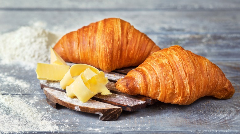Two Croissants and Butter