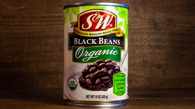 Affected black bean product