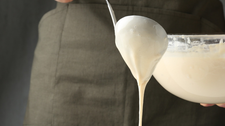 Ladling batter