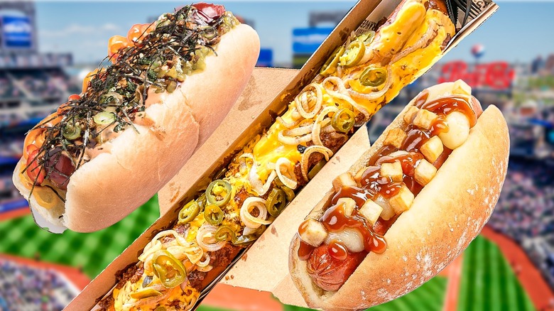 loaded MLB hot dogs