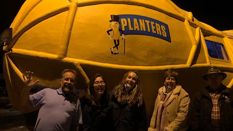 Peanut friends outside the Nutmobile