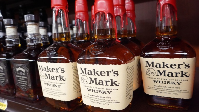 Maker's Mark bottles on a shelf