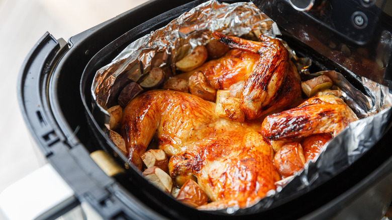 tin foil in air fryer