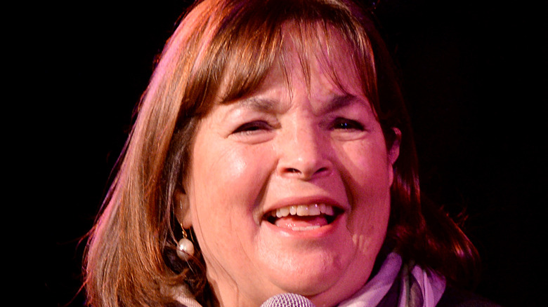 Ina Garten speaking into microphone