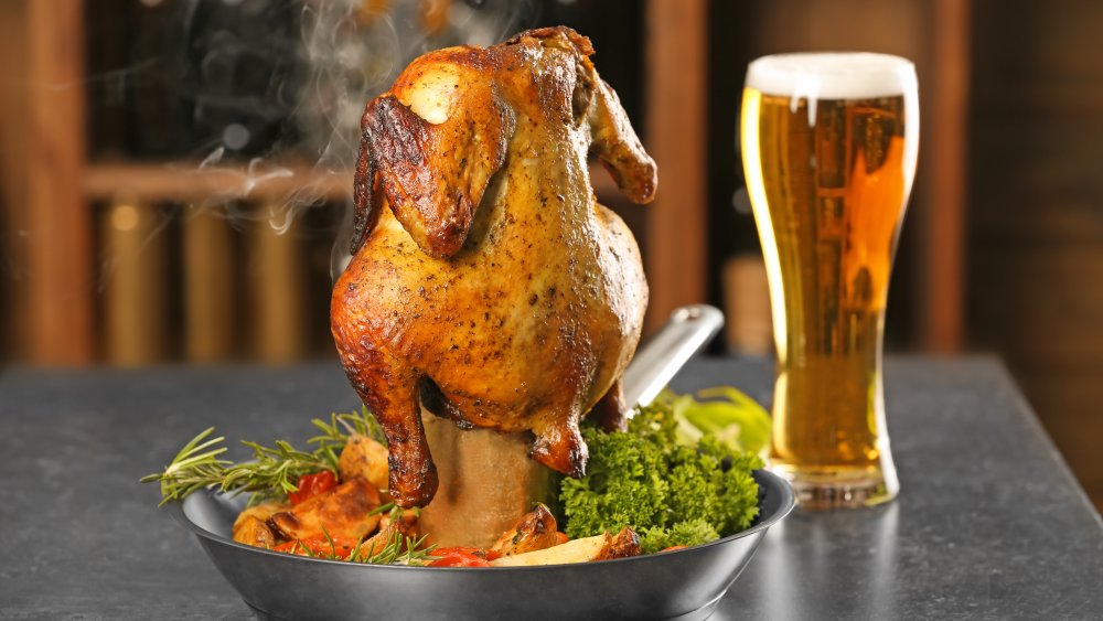 Beer can chicken