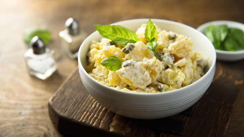 German potato salad in a bowl