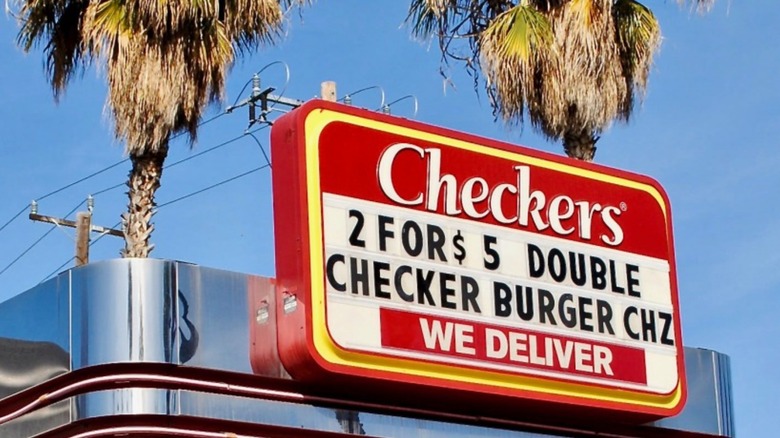 Checkers Burgers marquee