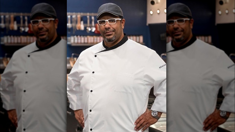Chef Zeus Gordiany in his chef's jacket 