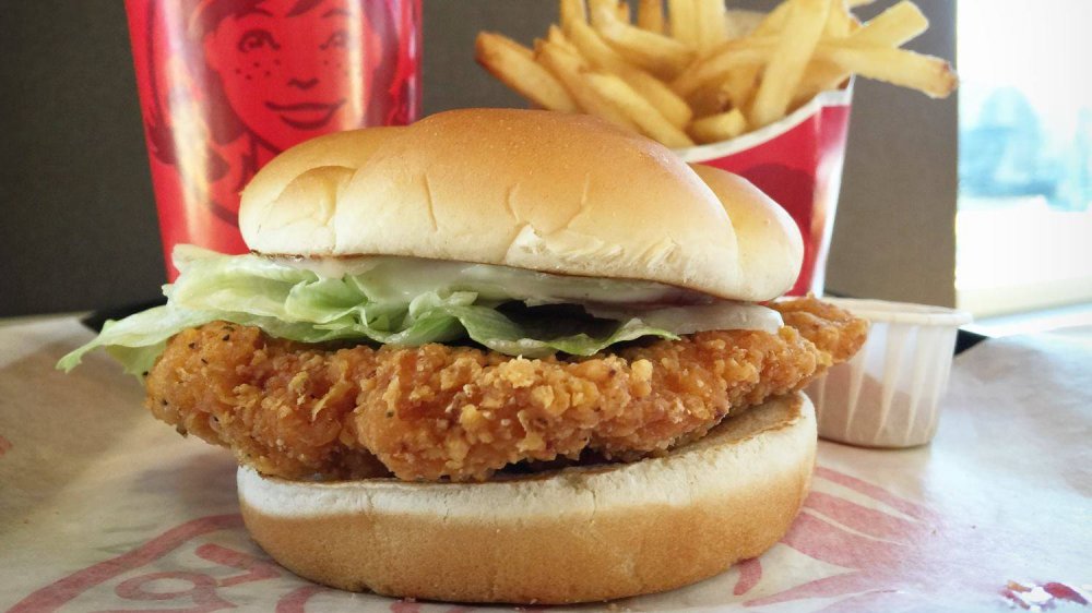 Wendy's Crispy Chicken Sandwich with fries and a drink