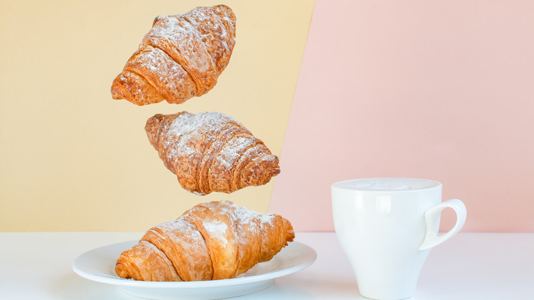 croissants and coffee breakfast