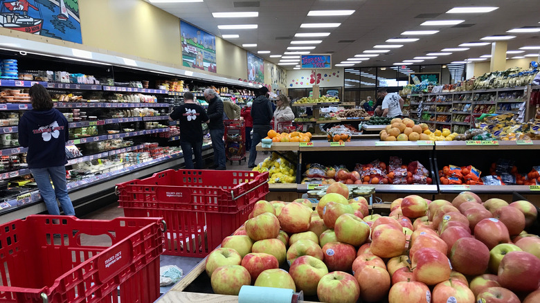 People shopping at Trader Joe's