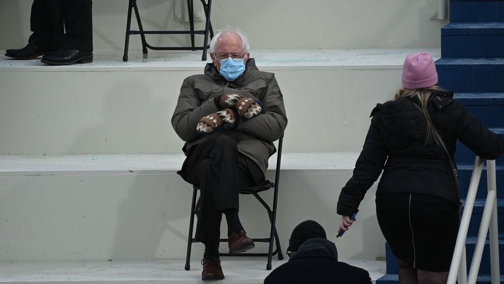 Bernie Sanders at Biden's inauguration