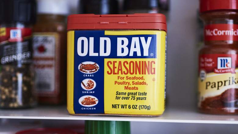 A can of Old Bay seasoning