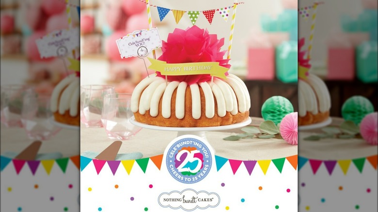 Cake with birthday decorations
