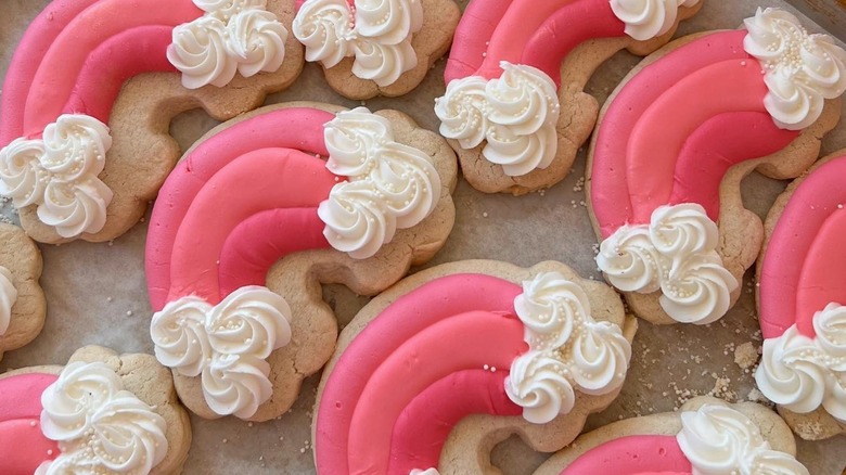 Heart-shaped sugar cookies