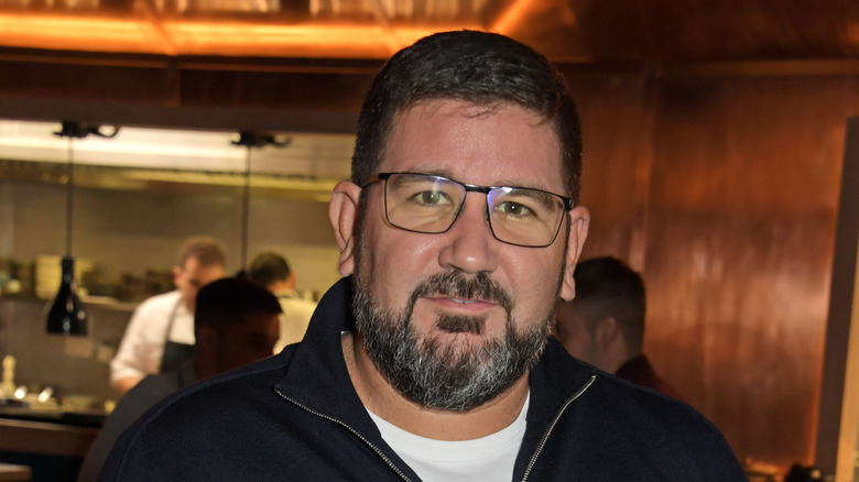 Chef Dani Garcia in a hoodie