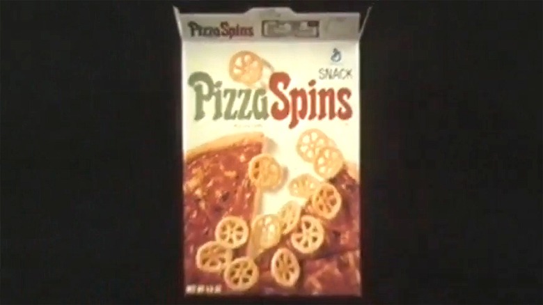 Pizza Spins box floating in space in 1968 commercial