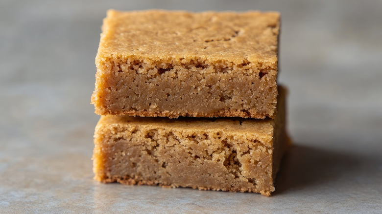 Blondies or chew bars on counter