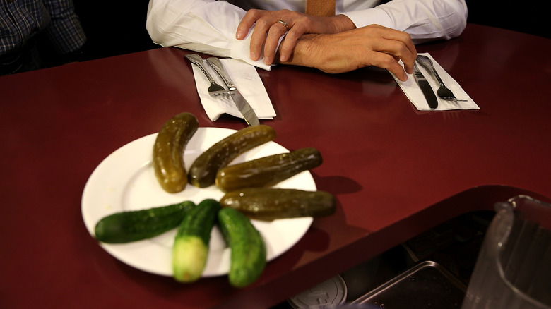 PJ Bernstein pickles on plate 