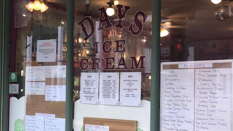 Day's ice cream window