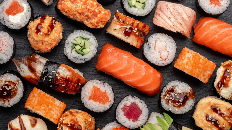Selection of sushi