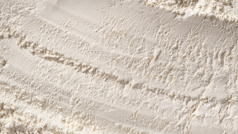 White flour close-up
