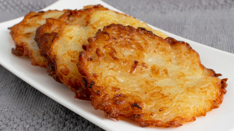 Latkes on a plate