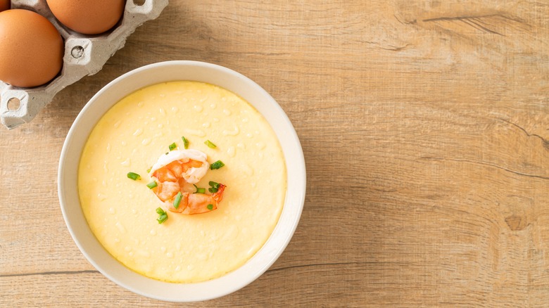 steamed eggs in a bowl
