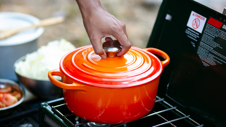 Dutch oven on a stovetop