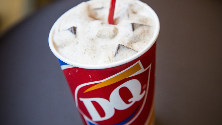 cup with dairy queen treat