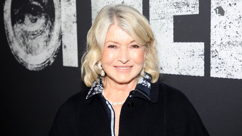 Martha Stewart smiling in black jacket