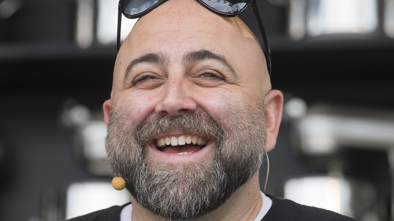 Duff Goldman with sunglasses on head