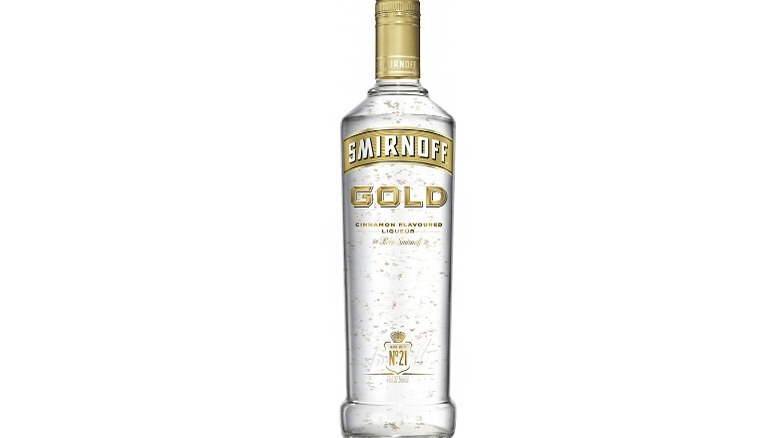 Bottle of Smirnoff Gold on white