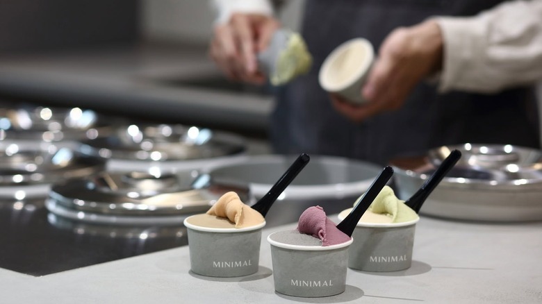 Minimal ice cream shop in Taichung, Taiwan