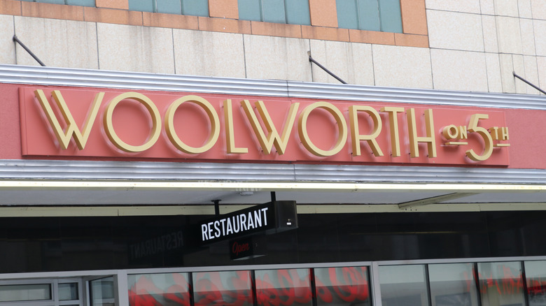 Woolworth's restaurant sign 