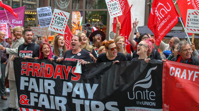 Workers at Leicester location taking part in a coordinated strike