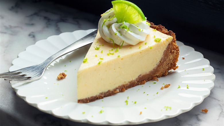 slice of key lime pie