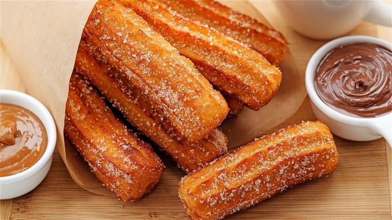 Delicious fried churros