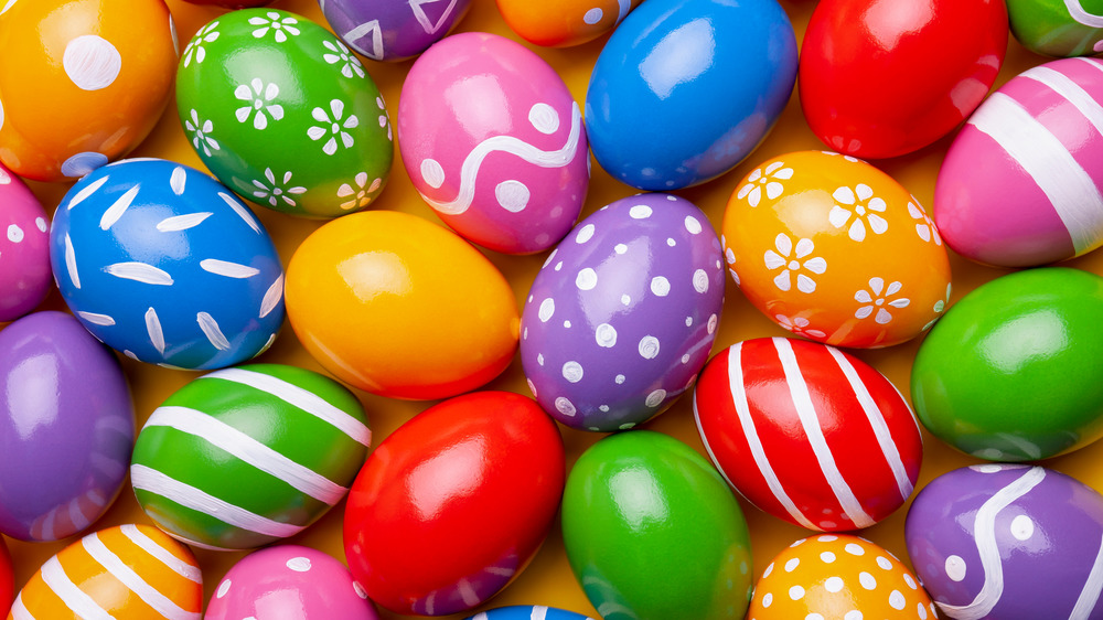 Easter eggs with intricate decorations