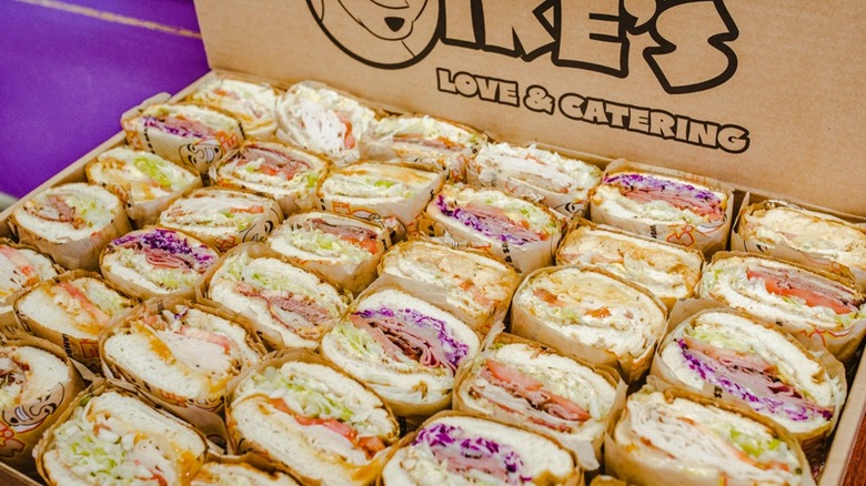 Various Ike's sandwiches