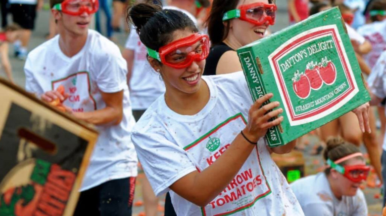 Pittston Tomato Festival food fight