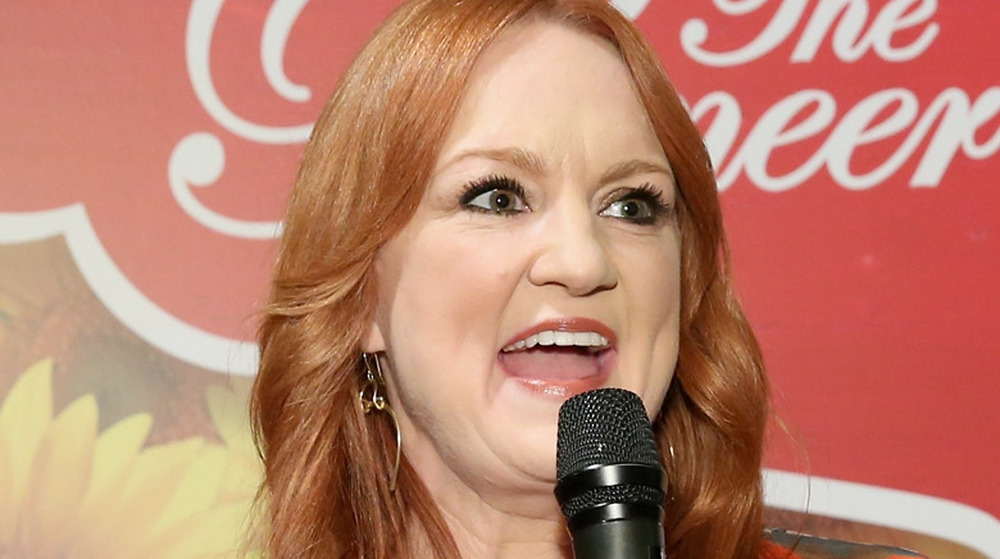 Ree Drummond speaking into microphone