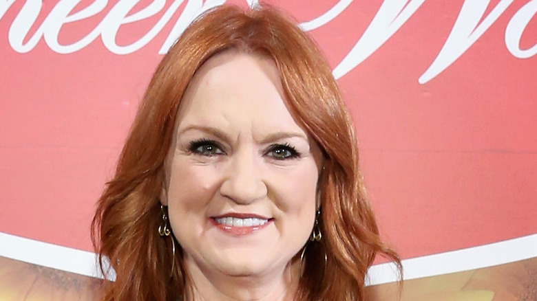 Ree Drummond with a microphone