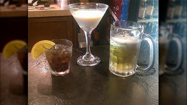 Drinks on bar at Union Publick House