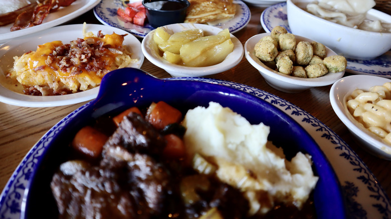 cracker barrel dishes on table