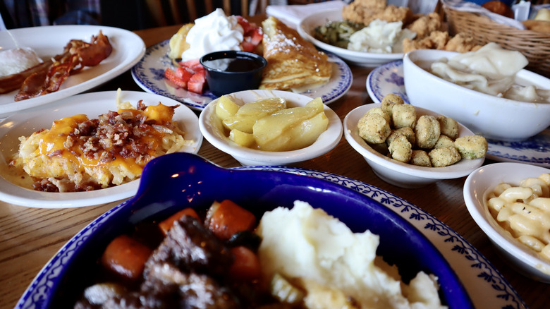 cracker barrel dishes on table