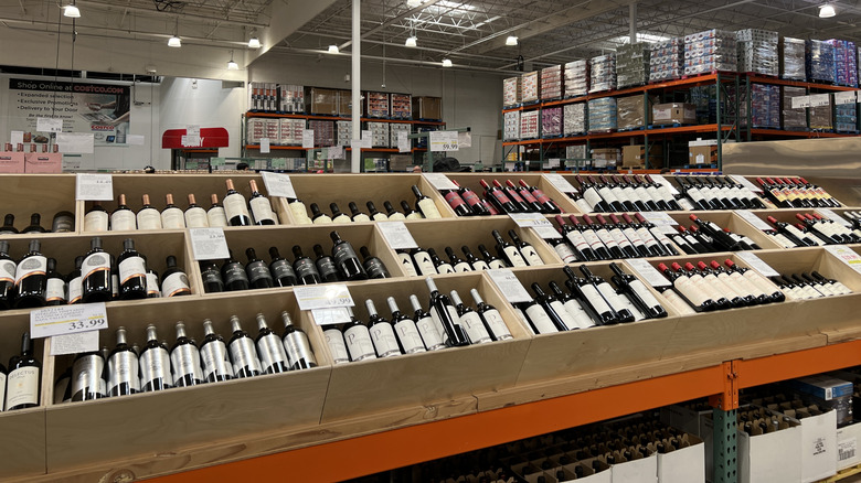Wine selection at Costco