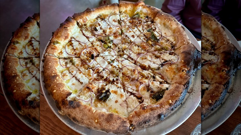 Quattro Cipolle pizza from No Saint in Portland, Oregon.