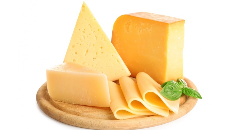 Selection of different cheeses