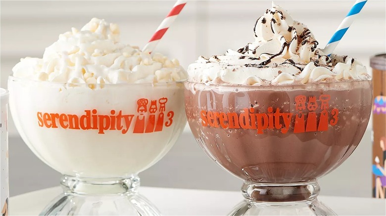Two frozen hot chocolates